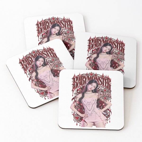 Item preview, Charming BABYMONSTER Pharita Concert Pink Silk Frame designed and sold by Valereekmerch.