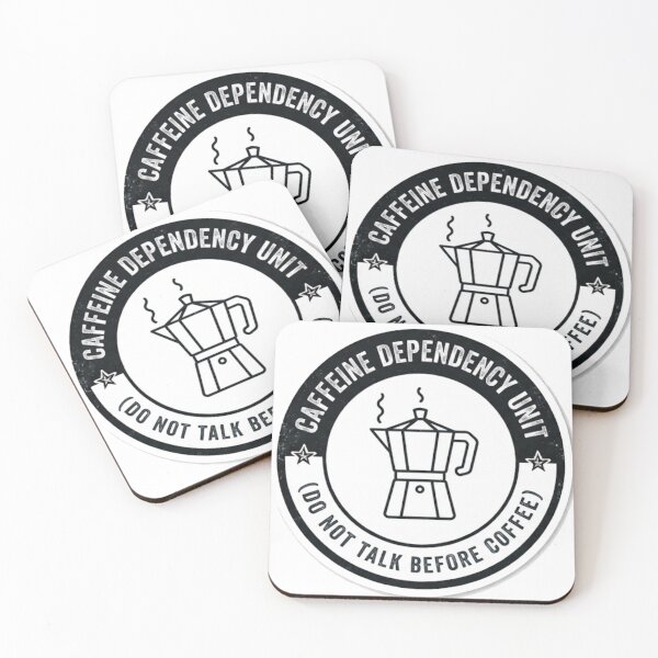 Item preview, Caffeine Dependency Unit - Do Not Talk Before Coffee Funny Sticker designed and sold by IbericoStudio.