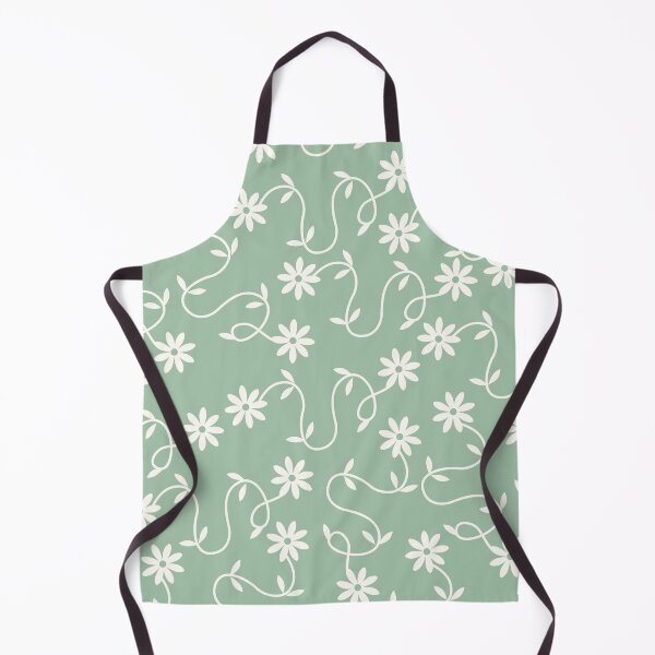 Item preview, Green White Botanical Leaf Seamless Pattern designed and sold by Sania Wazir Studio.