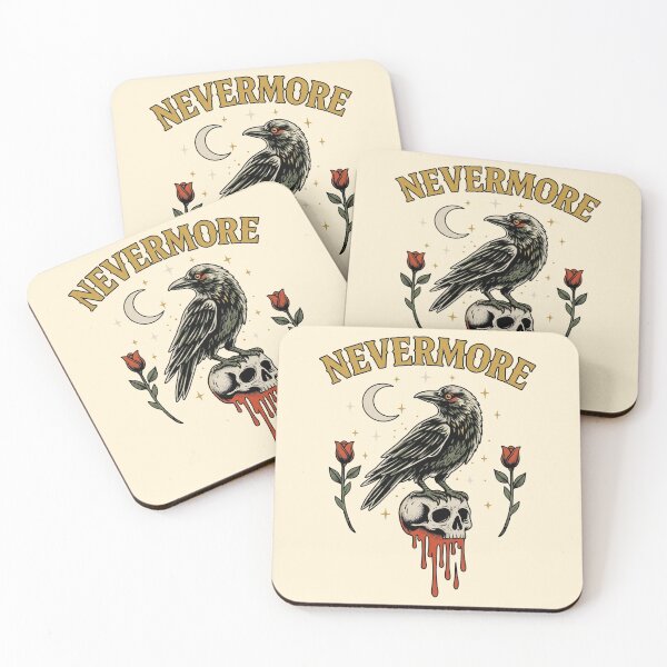 Item preview, Nevermore Edgar Allan Poe Tattoo designed and sold by Fictional Ink Society.