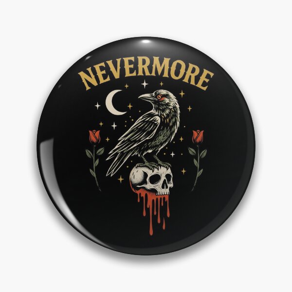 Item preview, Nevermore Edgar Allan Poe Tattoo designed and sold by Fictional Ink Society.