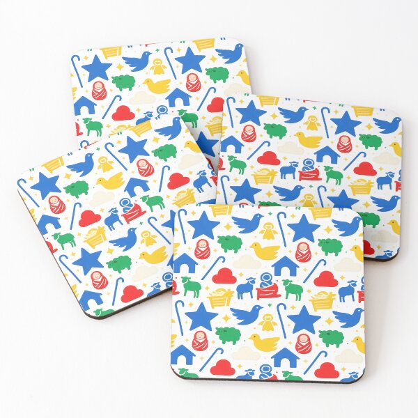 Item preview, Colorful Nativity Manger Sheep Dove Pattern designed and sold by Mimoshi ⭐⭐⭐⭐⭐.