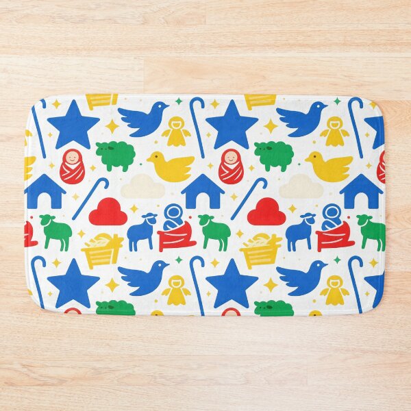 Item preview, Colorful Nativity Manger Sheep Dove Pattern designed and sold by Mimoshi ⭐⭐⭐⭐⭐.