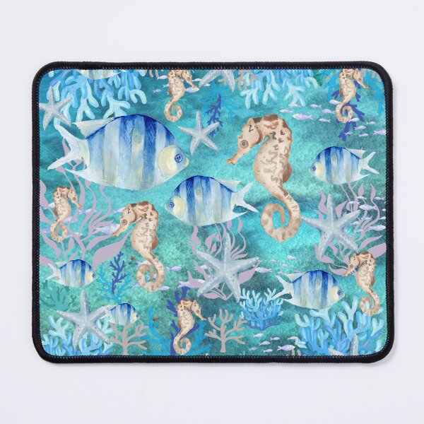 Item preview, Seahorses Fish And Seashells designed and sold by SeaStarAlex.