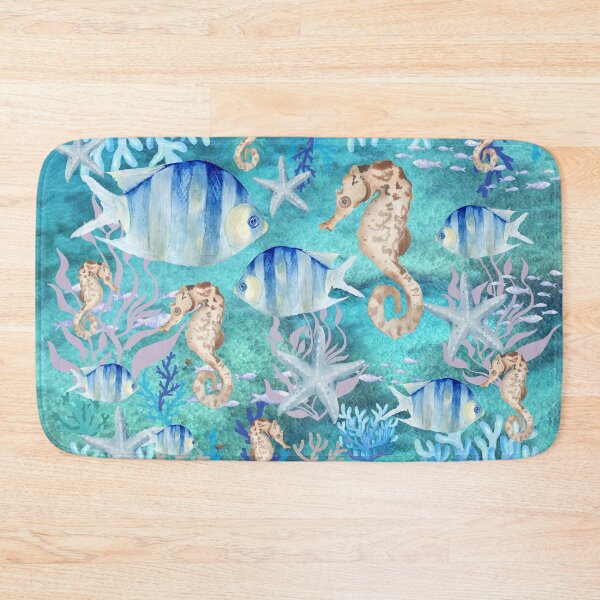 Item preview, Seahorses Fish And Seashells designed and sold by SeaStarAlex.