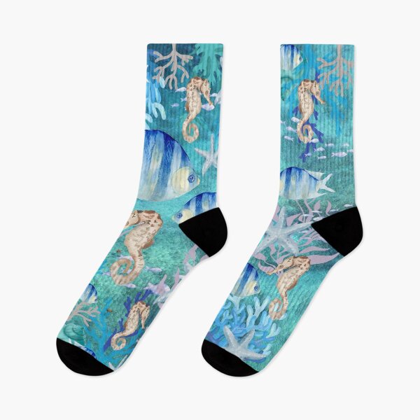 Item preview, Seahorses Fish And Seashells designed and sold by SeaStarAlex.