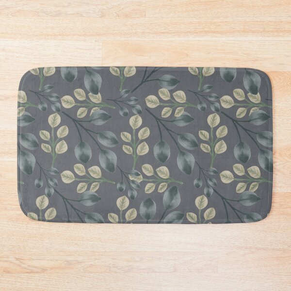 Item preview, Botanical Foliage Slate Gray Seamless Pattern Art designed and sold by ​Jyoti Digital Artist.