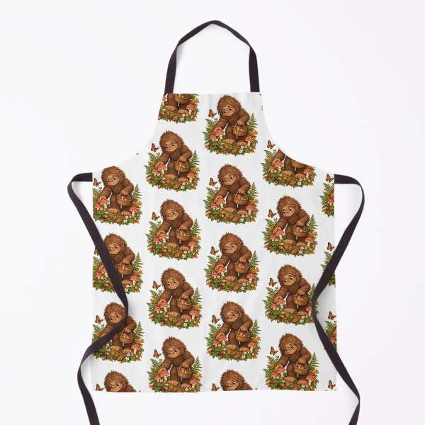 Item preview, Cute Baby Bigfoot Mushroom Foraging Forest Adventure designed and sold by ZayCreates.