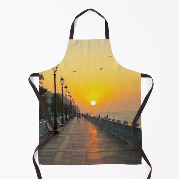 Item preview, Golden Sunset Ocean Promenade Boardwalk Scenic View designed and sold by Palette & Hue.