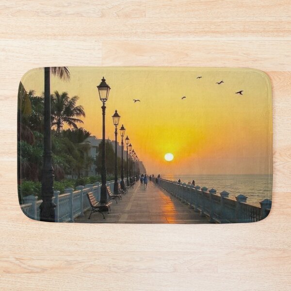Item preview, Golden Sunset Ocean Promenade Boardwalk Scenic View designed and sold by Palette & Hue.