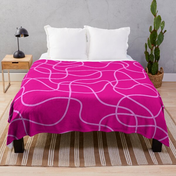 Item preview, Pink wavy lines abstract art designed and sold by Ameliatra Design.