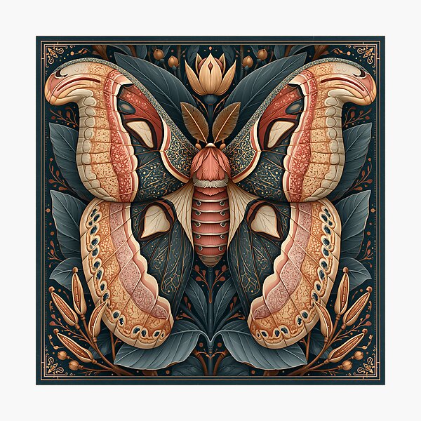 Item preview, Ornate Vintage Moth Botanical Illustration designed and sold by Hoity-Toity.