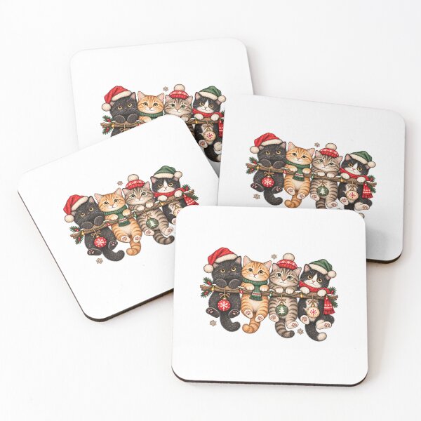Item preview, Four Festive Kittens designed and sold by MiteKangerin.