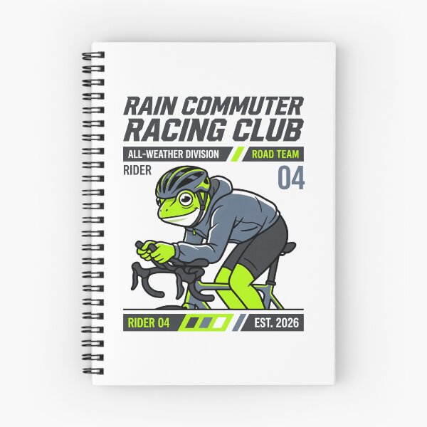 Item preview, Rain Commuter Racing Club Frog Cyclist Bicycle Graphic designed and sold by SplashTastic.