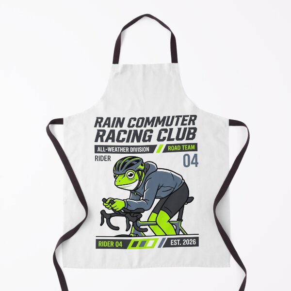 Item preview, Rain Commuter Racing Club Frog Cyclist Bicycle Graphic designed and sold by SplashTastic.