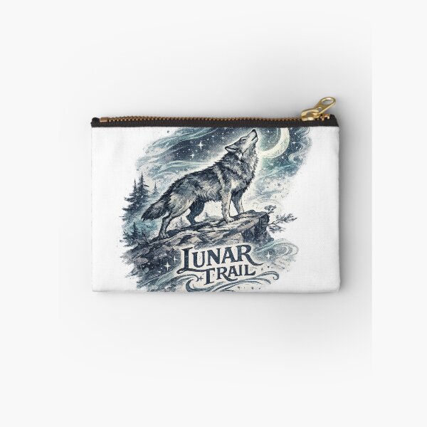 Item preview, Lunar Trail Howling Wolf Moon Celestial Wilderness Vintage Nature Art designed and sold by inkoutninja.