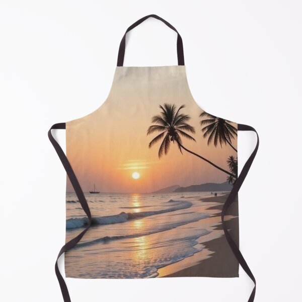 Item preview, Tropical Sunset Palm Beach Horizon Ocean Waves designed and sold by Palette & Hue.