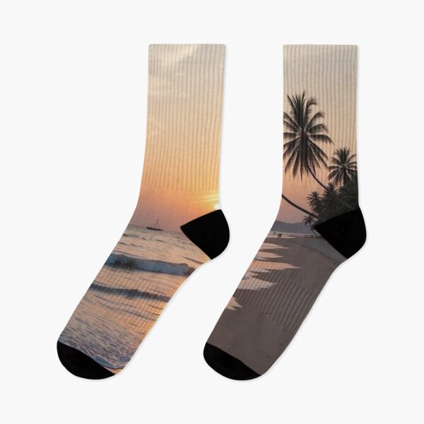 Item preview, Tropical Sunset Palm Beach Horizon Ocean Waves designed and sold by Palette & Hue.