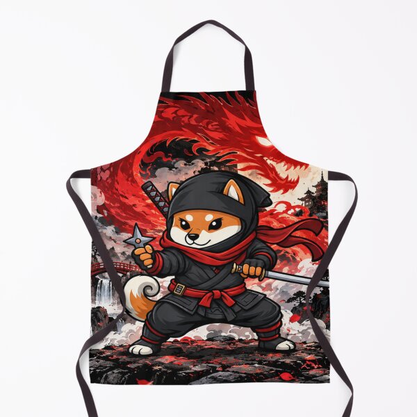Item preview, Shiba Inu Ninja Dragon Japanese Martial Arts designed and sold by Fei Long Design Hub.