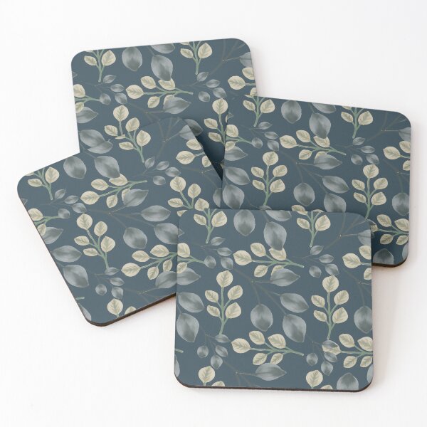 Item preview, Botanical Foliage Slate Blue Seamless Pattern Art designed and sold by ​Jyoti Digital Artist.