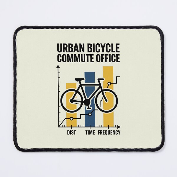 Item preview, Urban Bicycle Commute Office Bicycle Infographic Art designed and sold by SplashTastic.
