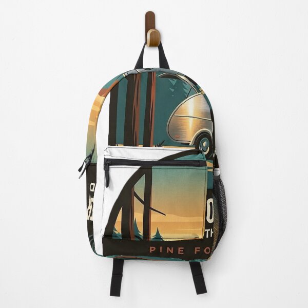 Item preview, Teardrop Camper Sticker - Pine Forest Retro Travel Badge Decal designed and sold by DetourDgn.