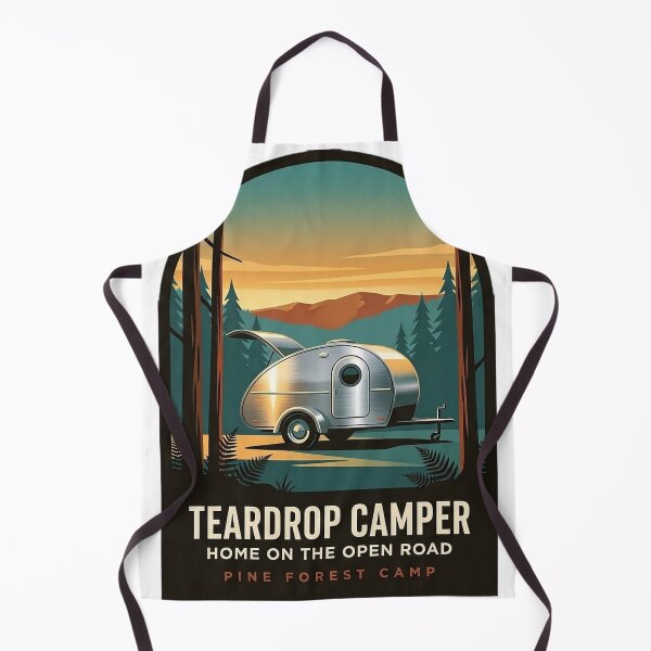 Item preview, Teardrop Camper Sticker - Pine Forest Retro Travel Badge Decal designed and sold by DetourDgn.