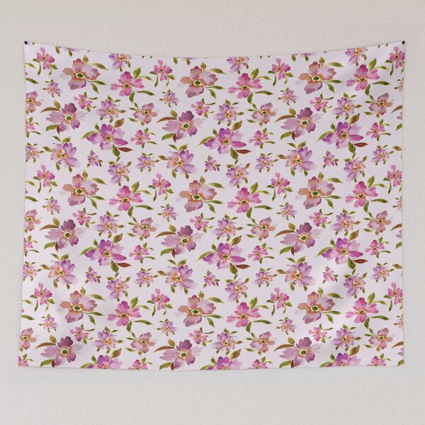 Item preview, Pink Watercolor Floral Seamless Pattern - Cottagecore Home Decor designed and sold by Orly Fuchs Galchen.