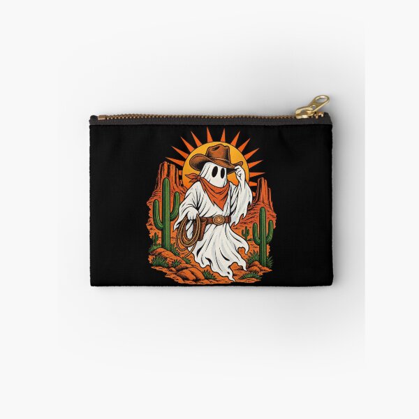 Item preview, Halloween Cowboy Ghost Western Lasso Desert Sunset Art Print designed and sold by adiencarteras.