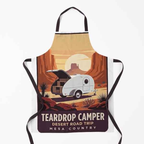 Item preview, Teardrop Camper Desert Sunset Sticker - Retro Road Trip Decal designed and sold by DetourDgn.