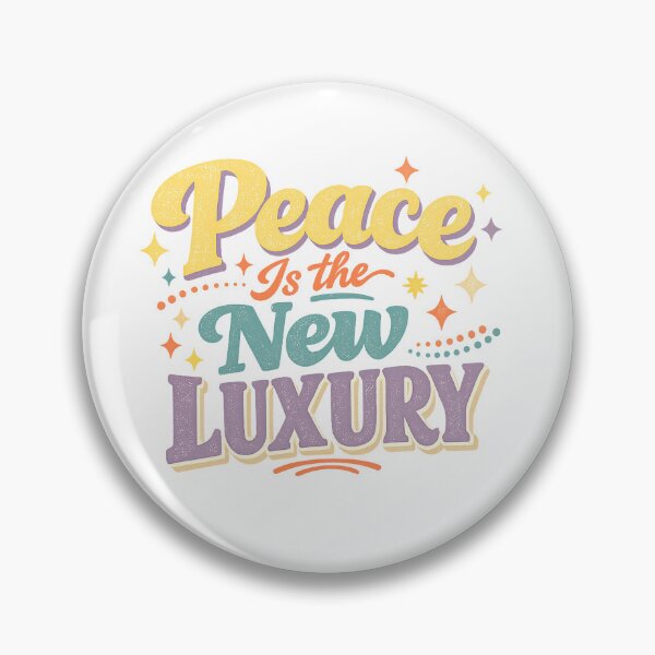 Item preview, Peace Is the New Luxury Retro Positive Quote Colorful Mindfulness Art designed and sold by inkoutninja.