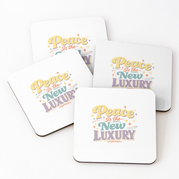 Item preview, Peace Is the New Luxury Retro Positive Quote Colorful Mindfulness Art designed and sold by inkoutninja.