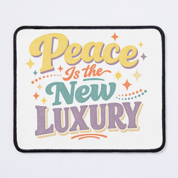 Item preview, Peace Is the New Luxury Retro Positive Quote Colorful Mindfulness Art designed and sold by inkoutninja.