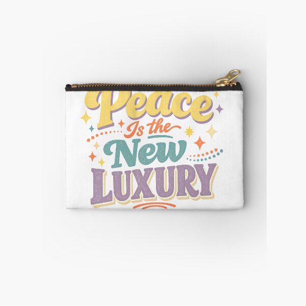 Item preview, Peace Is the New Luxury Retro Positive Quote Colorful Mindfulness Art designed and sold by inkoutninja.