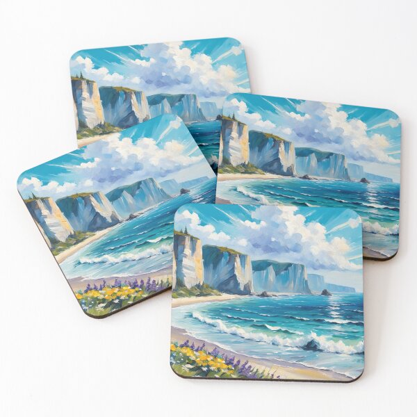 Item preview, Cliffs of Endless Summer  designed and sold by Undersea Ai Art.
