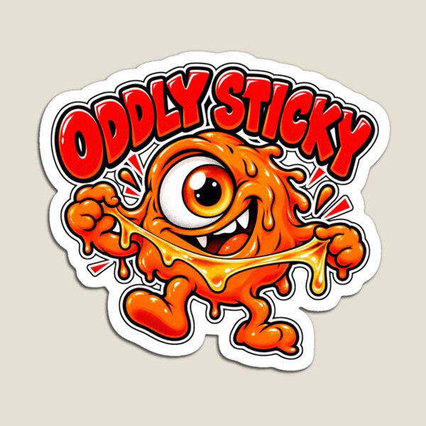 Item preview, Oddly Sticky Orange Goo Monster Sticker designed and sold by Oddly Sticky.