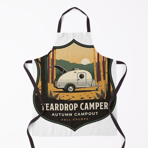 Item preview, Teardrop Camper Autumn Aspen Sticker - Heraldic Crest Fall Camping Decal designed and sold by DetourDgn.