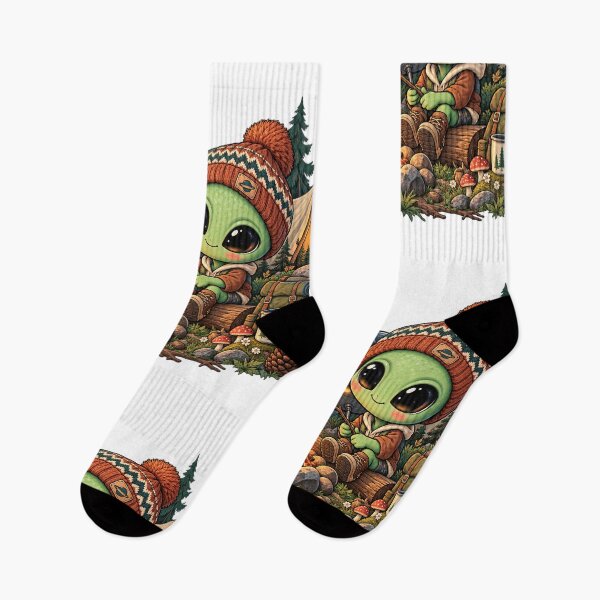 Item preview, Out of This World Camper: Cute Alien Bonfire Night designed and sold by ZayCreates.