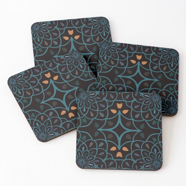 Item preview, Abstract Floral Lattice Seamless Ornamental Pattern designed and sold by Sania Wazir Studio.