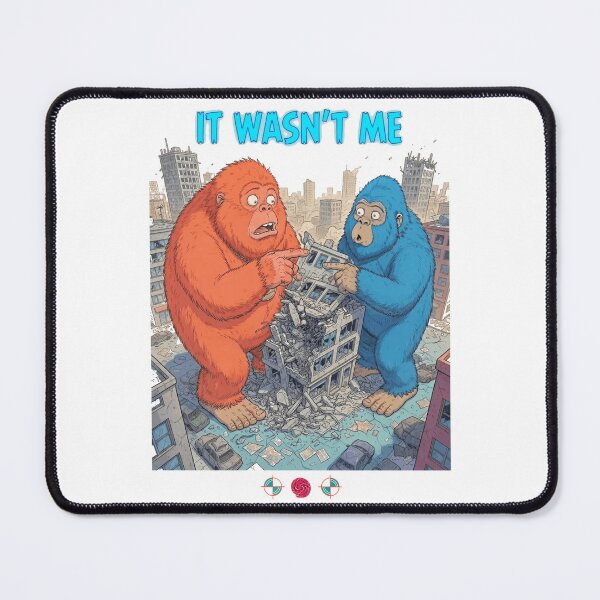 Item preview, It Wasn't Me - Funny Giant Ape Blame Game Illustration designed and sold by Whimsy Trail Co.