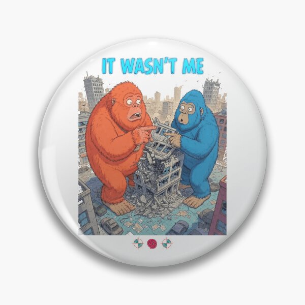 Item preview, It Wasn't Me - Funny Giant Ape Blame Game Illustration designed and sold by Whimsy Trail Co.