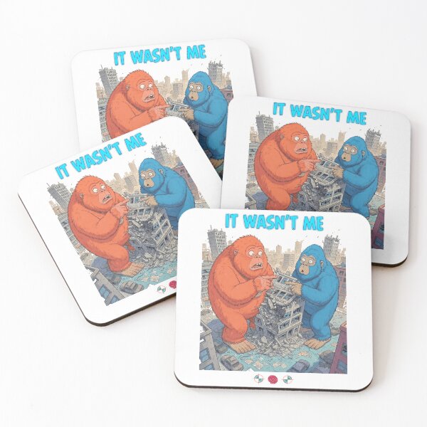 Item preview, It Wasn't Me - Funny Giant Ape Blame Game Illustration designed and sold by Whimsy Trail Co.