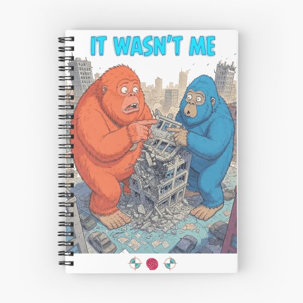 Item preview, It Wasn't Me - Funny Giant Ape Blame Game Illustration designed and sold by Whimsy Trail Co.