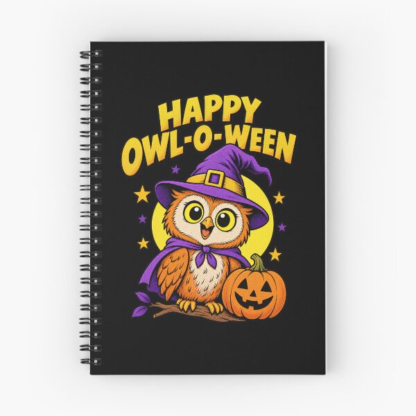 Item preview, Happy Owl O Ween Charming Cartoon Witch Owl Pumpkinssss designed and sold by Aqouiatiqe.