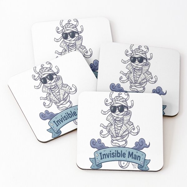 Item preview, Invisible Man Name Banner Showcase Sticker - Halloween designed and sold by Lesley D.