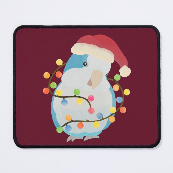 Item preview, Blue Quaker Parrot Christmas Illustration designed and sold by FandomizedRose.