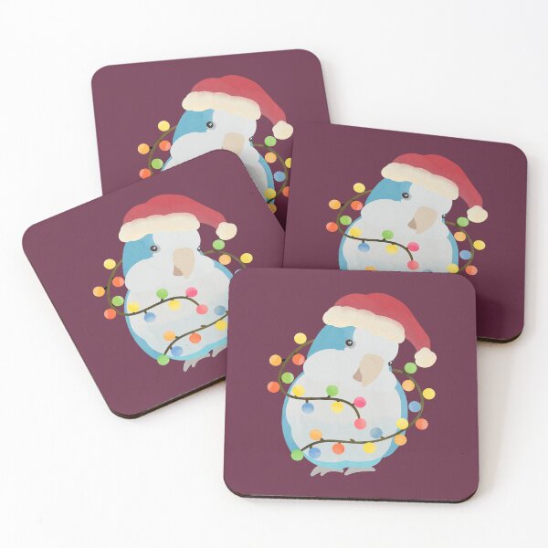 Item preview, Blue Quaker Parrot Christmas Illustration designed and sold by FandomizedRose.