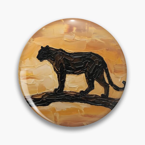 Item preview, Leopard at Sunset – Impasto Branch Silhouette designed and sold by The Digital Compass.