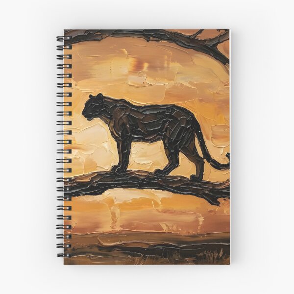 Item preview, Leopard at Sunset – Impasto Branch Silhouette designed and sold by The Digital Compass.