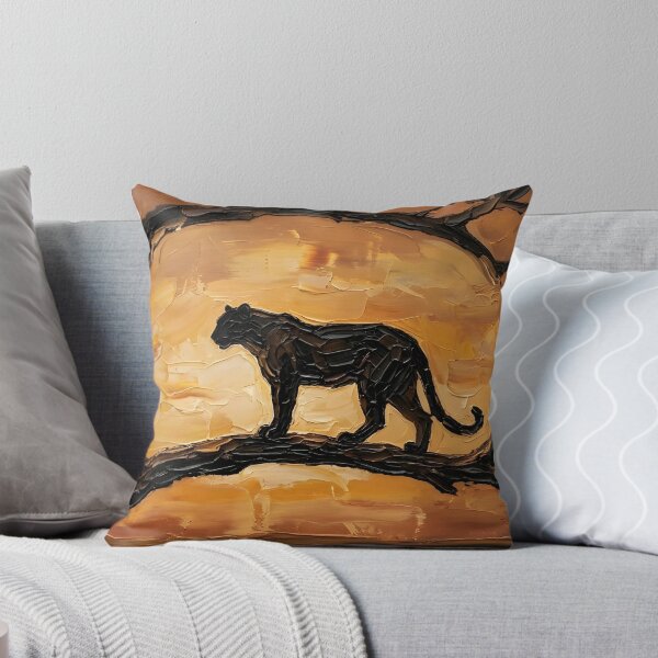 Item preview, Leopard at Sunset – Impasto Branch Silhouette designed and sold by The Digital Compass.